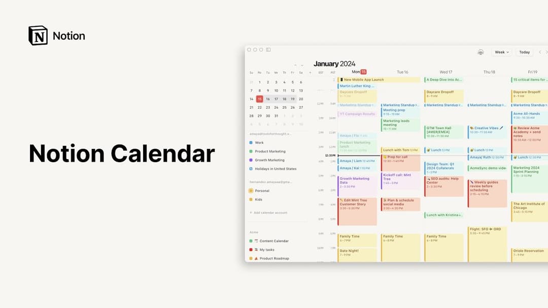 Crear una cuenta en Notion Calendar