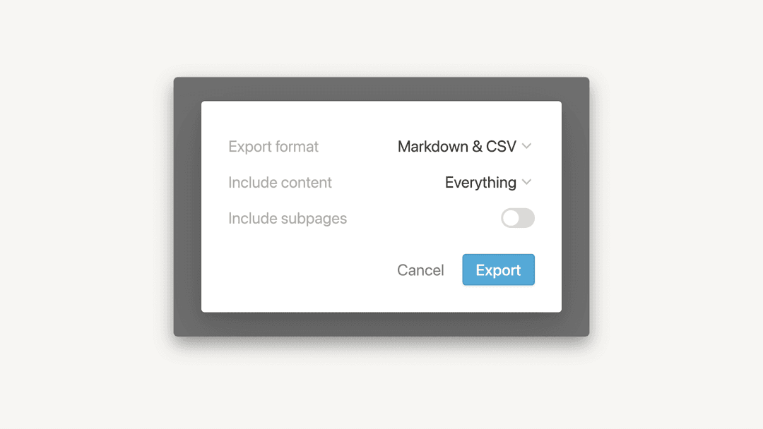 Exportar tu contenido