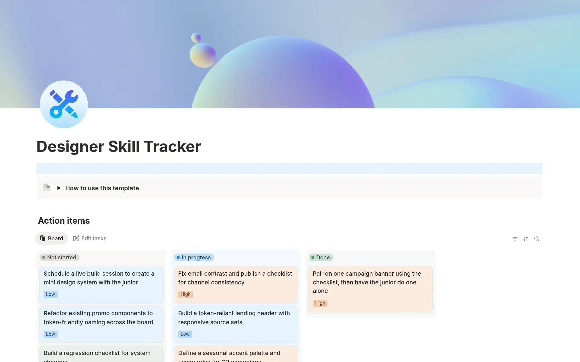 Screenshot of Systems to build your best self collection by Notion