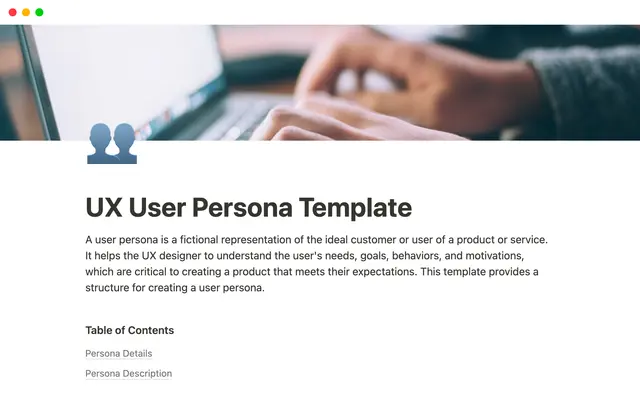 UX User Persona
